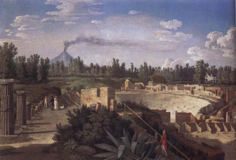 Jakob Philipp Hackert View of the Ruins of the Antique Theatre of Pompei